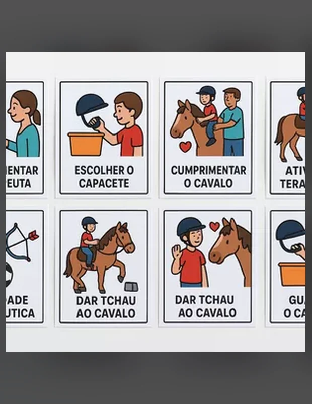 Capa do kit Rotina Visual para Equoterapia